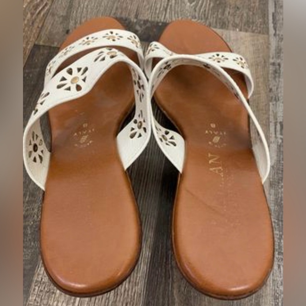 White leather sandals size 8 - Picture 4 of 6